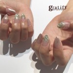(梅田店)ビジュー&ミラーグラデnail