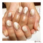 (お洒落で可愛いフレンチ)ぬりかけネイル