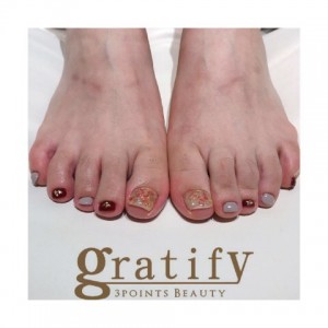 梅田 秋のフットネイル