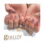 (gratify)透け感パープルネイル☆