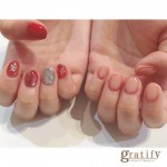 (gratify)赤アシメネイル☆