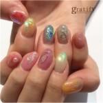 (梅田)カラフルニュアンスネイル