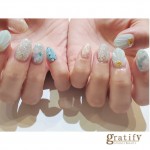 (gratify)涼しげな夏ネイル