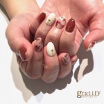 (梅田)秋のフラワーnail