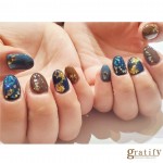 (gratify)冬の落ち着きブルーネイル
