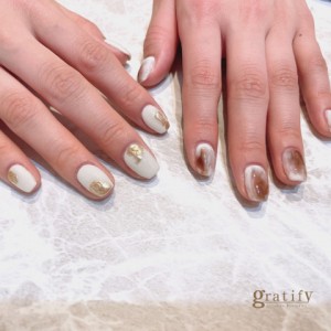 なかもず カフェオレネイル