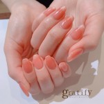(gratify)シンプルネイルに先端ラメ
