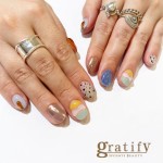 (gratify)うずら柄ネイル