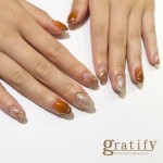 夏のオレンジネイル/心斎橋ネイル/gratify